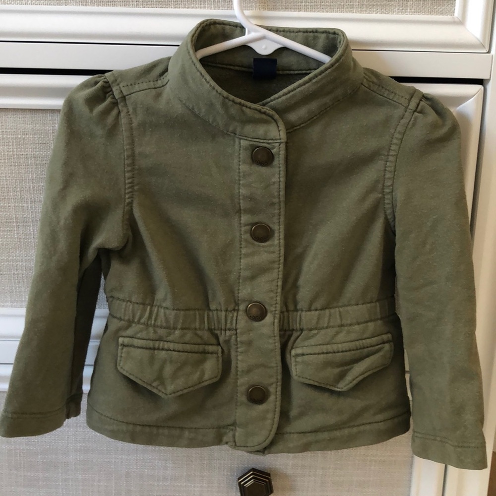 Baby Gap Army Green Sweatshirt Jacket